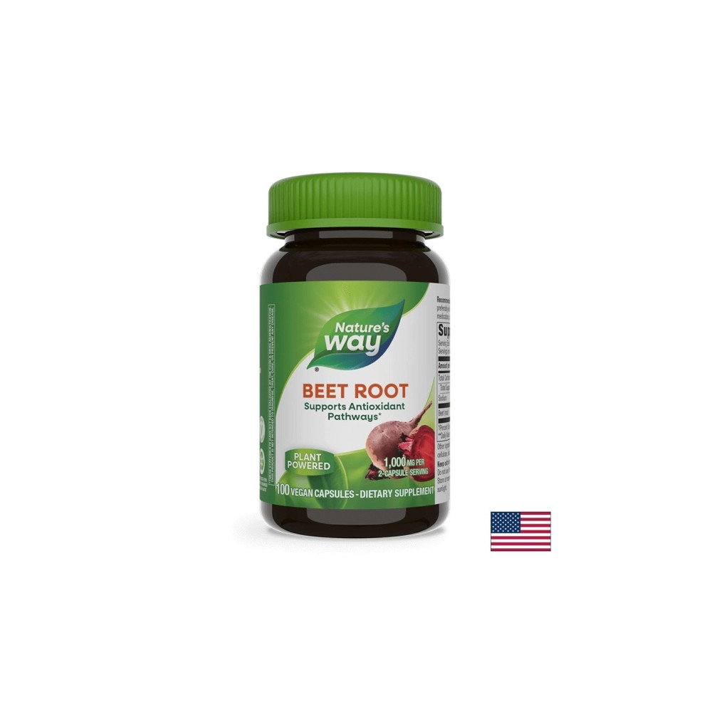 Beet Root - Червено цвекло (корен) – антианемично и кардиопротективно средство, 500 mg, 100 капсули Nature’s Way