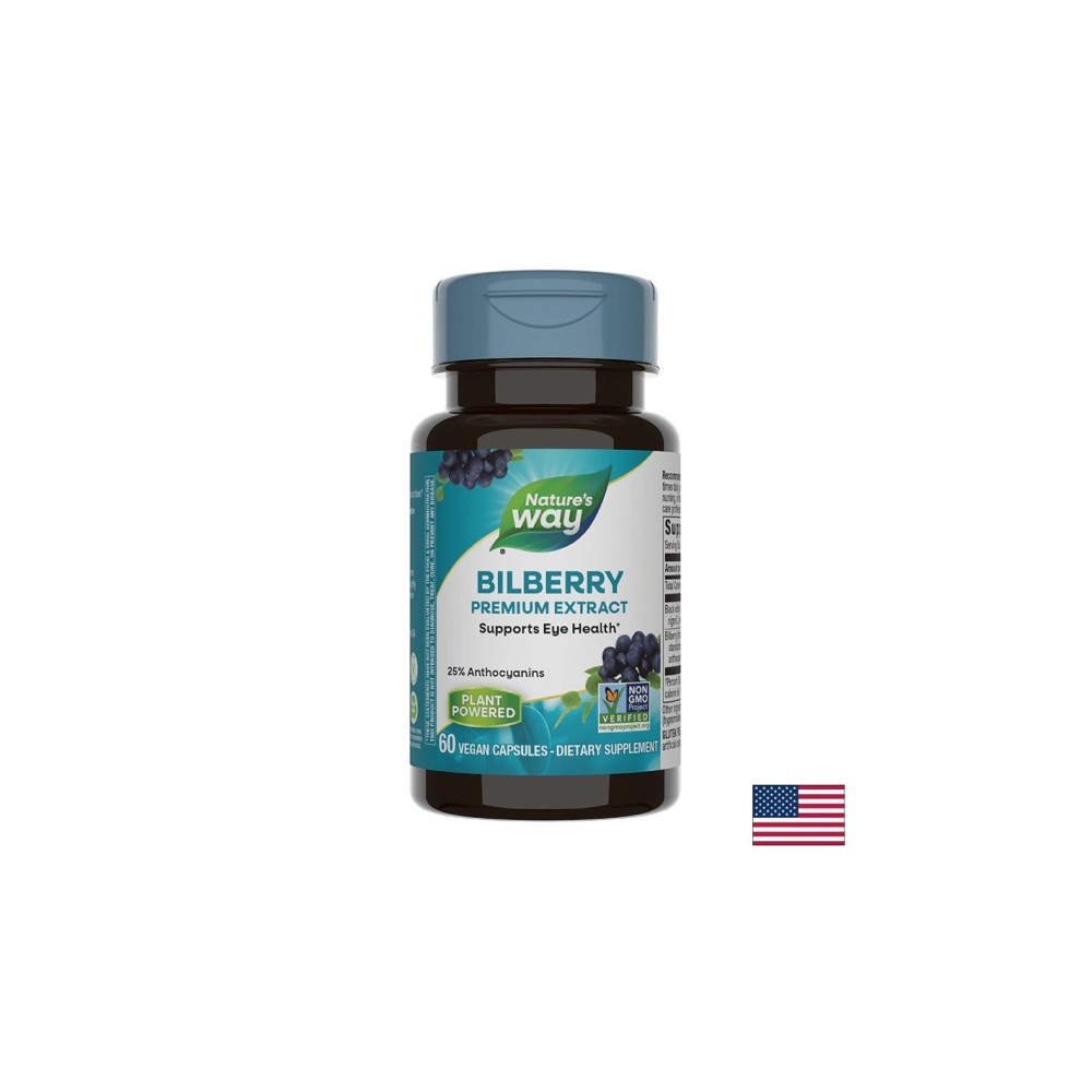 Bilberry-Черна боровинка – силно зрение, 60 капсули Nature’s Way Bilberry-Черна боровинка – силно зрение, 60 капсули Nature’s Way
