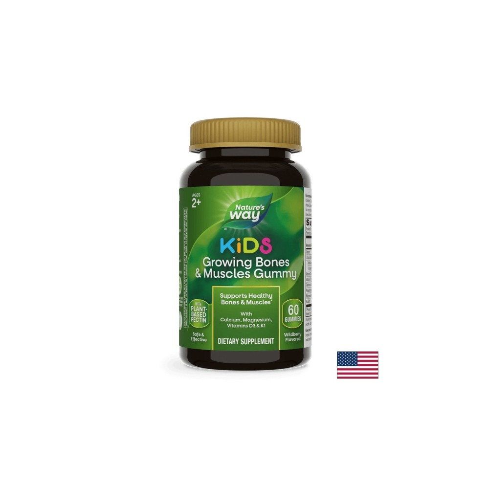 Kids Growing Bones & Muscles, 60 желирани таблетки Nature’s Way