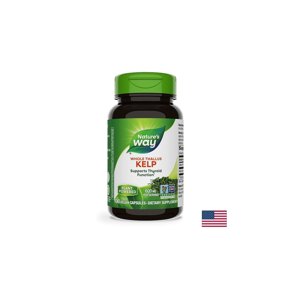 Kelp Whole Thallus/ Келп / Kафяви водорасли 600 mg x 100 капсули Nature’s Way