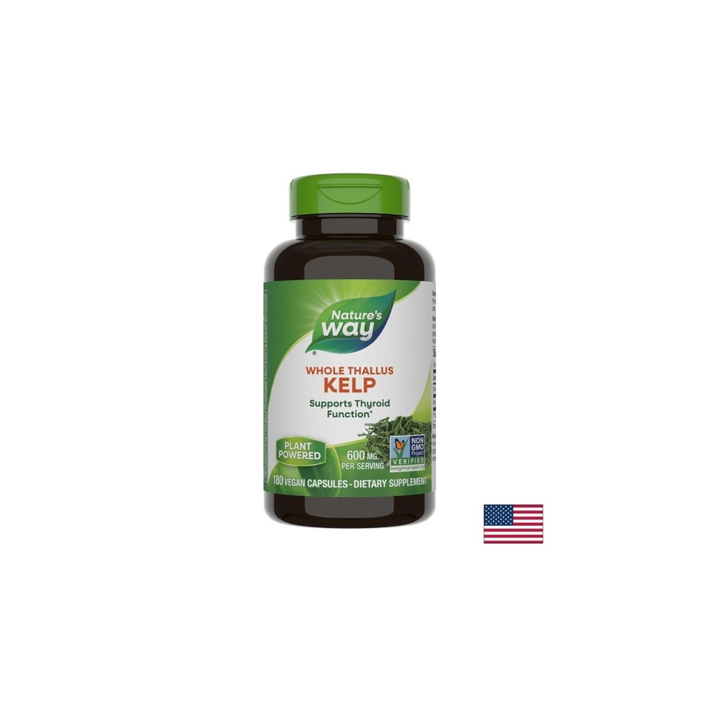 Kelp Whole Thallus/ Келп / Кафяви водорасли 600 mg x 180 капсули Nature’s Way