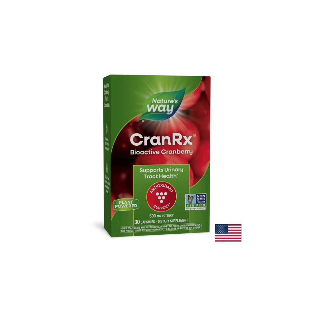 CranRx® Bioactive Cranberry/ Червена боровинка 500 mg х 30 капсули Nature’s Way