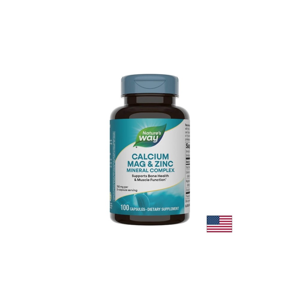 Calcium, Magnesium & Zinc/ Калций с Магнезий и Цинк х 100 капсули Nature’s Way Calcium, Magnesium & Zinc/ Калций с Магнезий и Цинк х 100 капсули Nature’s Way