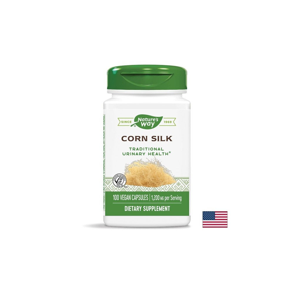 Диуретик за бъбречно здраве - Царевична коса - Corn Silk 400 mg, 100 капсули Nature’s Way