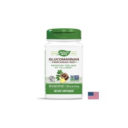 Glucomannan from Konjac Root/ Глюкоманан от корен на Конджак 665 mg x 100 капсули Nature’s Way