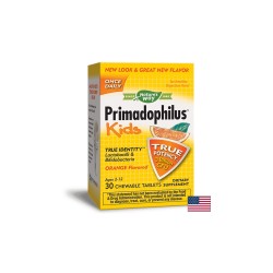 Primadophilus Kids - Примадофилус Кидс 3 млрд. активни пробиотици, 30 дъвчащи таблетки Nature’s Way