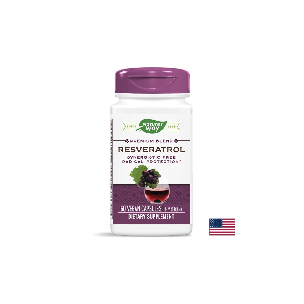 Resveratrol - Ресвератрол, 60 капсули Nature’s Way Resveratrol - Ресвератрол, 60 капсули Nature’s Way