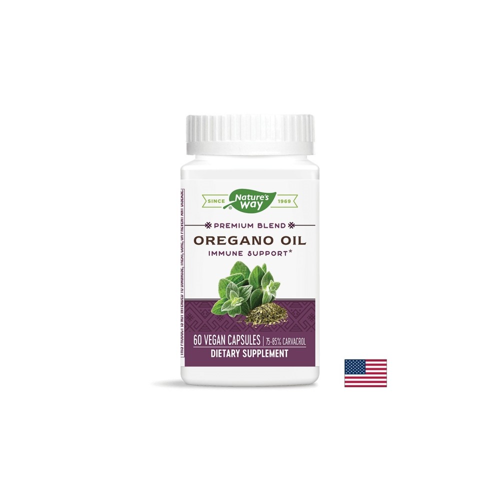 Oregano Oil 75-85% Carvacrol/ Риган масло х 60 капсули Nature’s Way