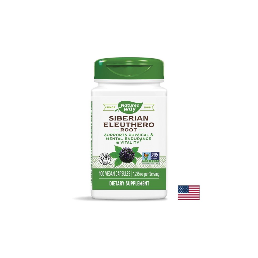 Siberian Eleuthero Root/ Женшен сибирски (корен) 425 mg х 100 капсули Nature’s Way Siberian Eleuthero Root/ Женшен сибирски (корен) 425 mg х 100 капсули Nature’s Way