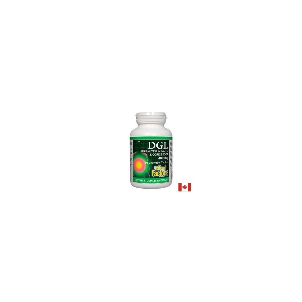 DGL - Deglycyrrhizinated Licorice Root / ДиДжиЕл - Деглициризиран сладник / Женско биле 400 mg х 90 дъвчащи таблетки Natural Factors DGL - Deglycyrrhizinated Licorice Root / ДиДжиЕл - Деглициризиран сладник / Женско биле 400 mg х 90 дъвчащи таблетки Natural Factors