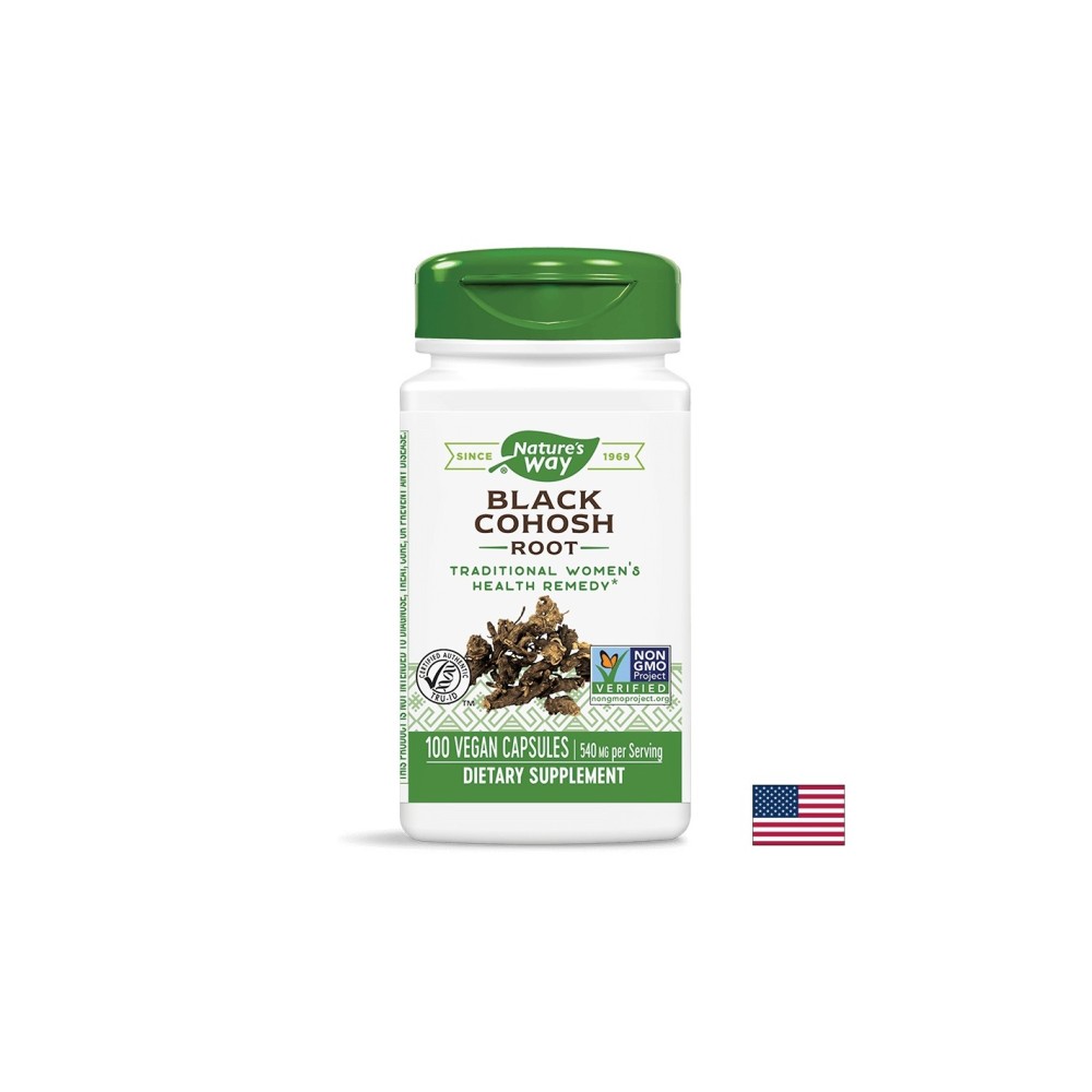 Хормонален дисбаланс и менопауза - Гроздовиден ресник (корен) 540 mg, 100 капсули