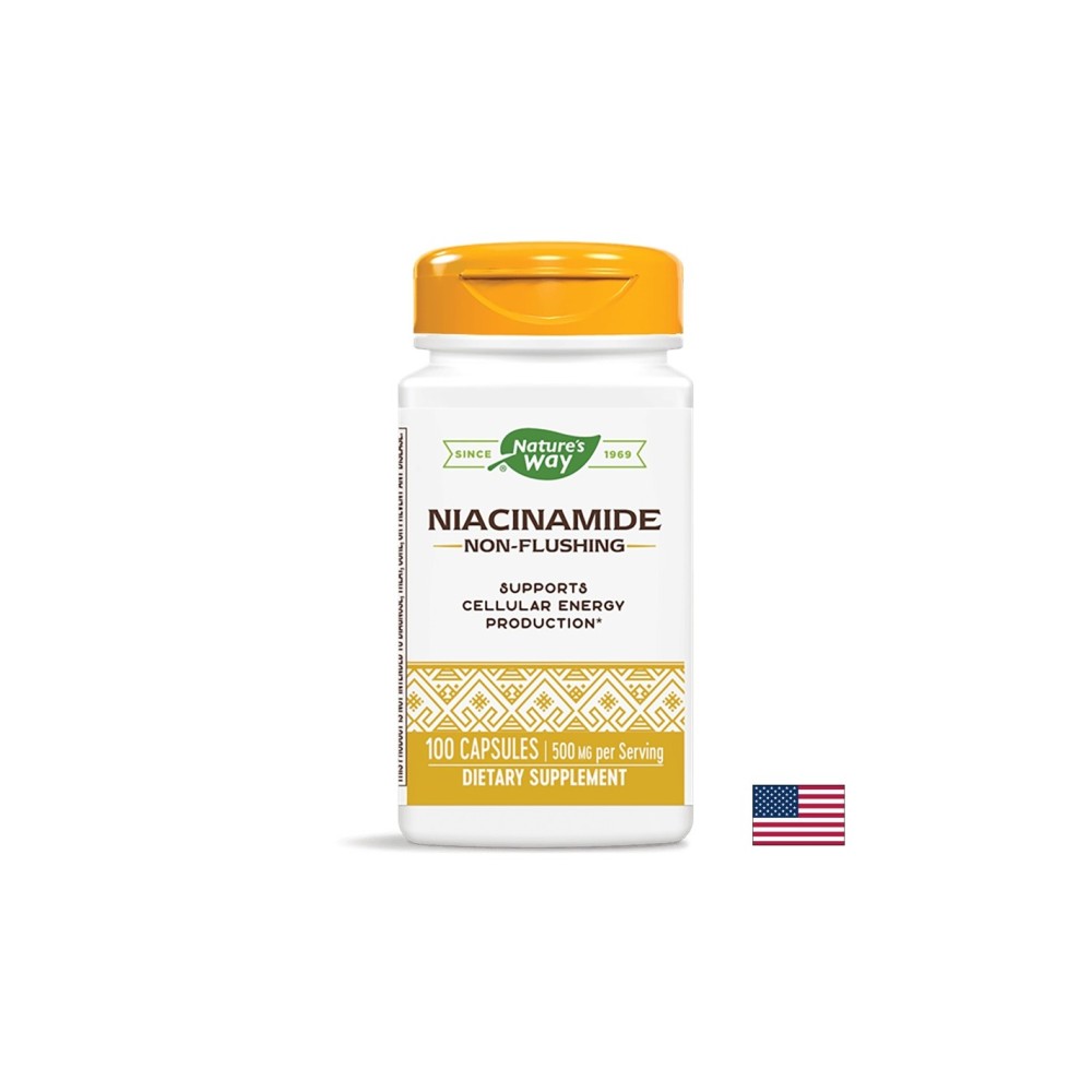 Niacinamide/ Ниацинамид (непредизвикващ зачервяване) 500 mg х 100 капсули Nature’s Way Niacinamide/ Ниацинамид (непредизвикващ зачервяване) 500 mg х 100 капсули Nature’s Way