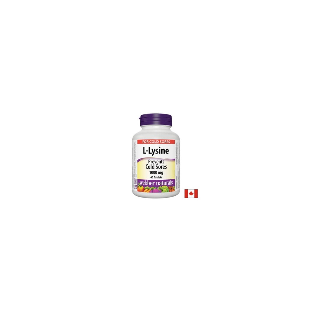 L-Lysine/ Л-Лизин 1000 mg х 60 таблетки Webber Naturals L-Lysine/ Л-Лизин 1000 mg х 60 таблетки Webber Naturals