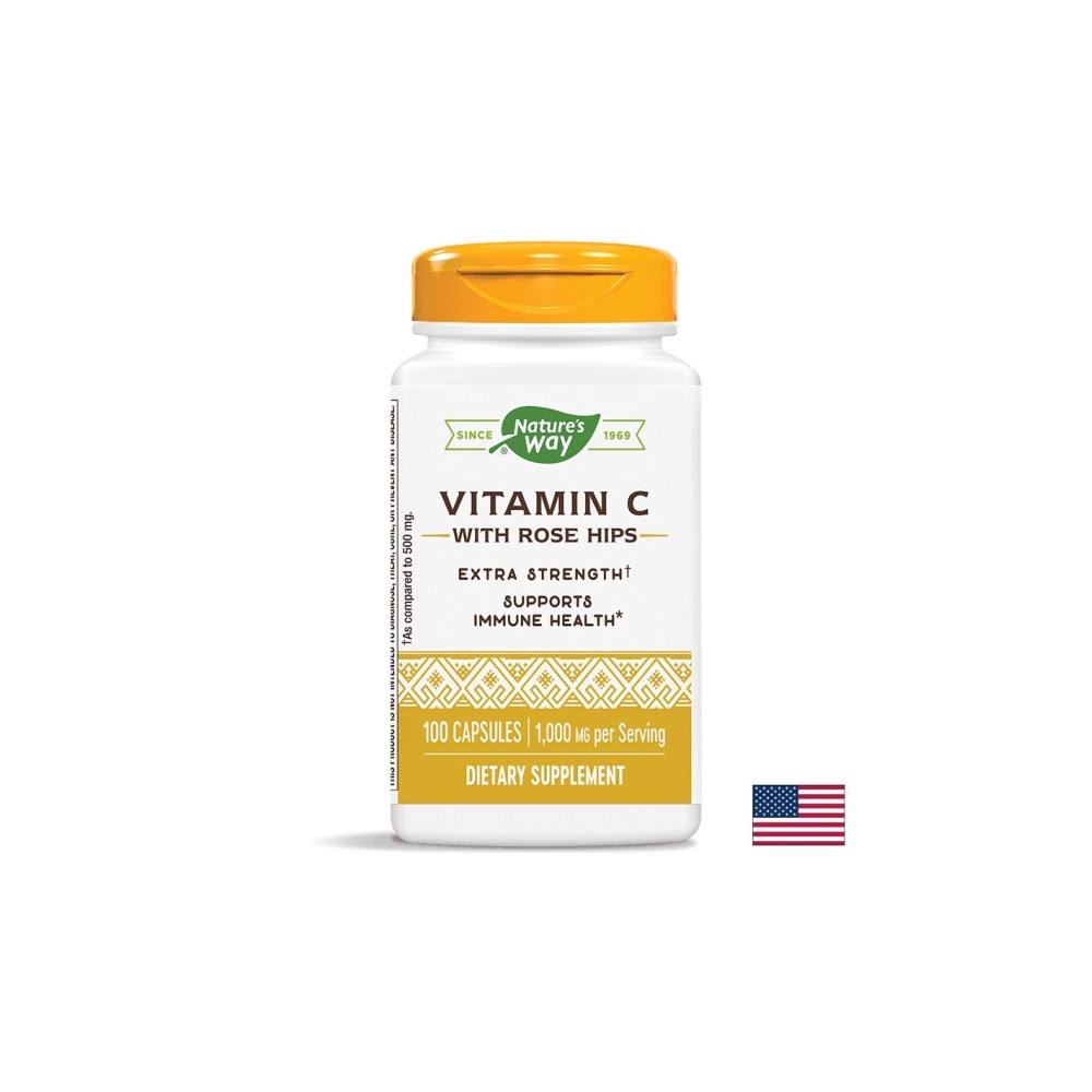 Vitamin C with Rose Hips/ Витамин С 1000 mg & Шипка x 100 капсули Nature’s Way Vitamin C with Rose Hips/ Витамин С 1000 mg & Шипка x 100 капсули Nature’s Way