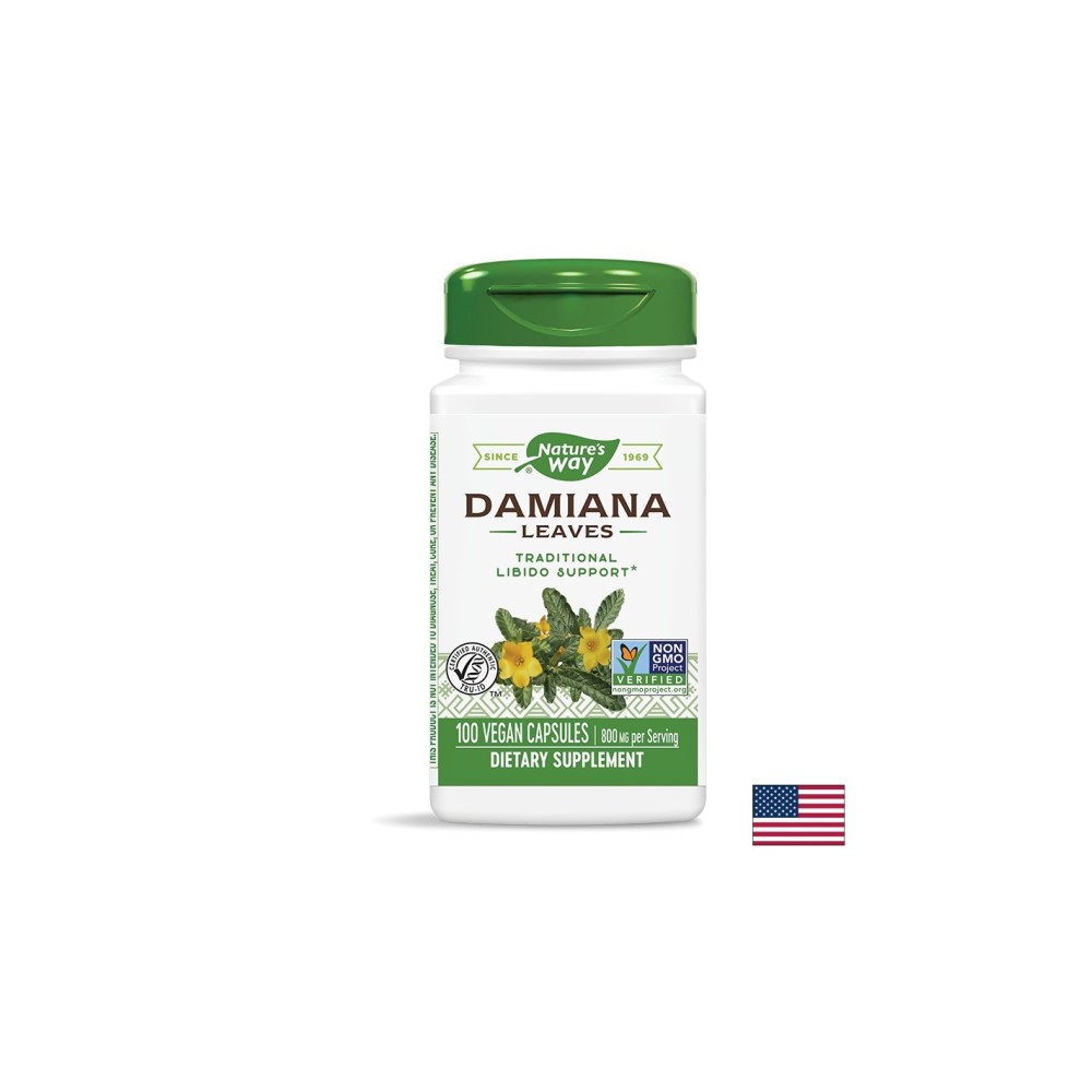 Damiana Leaves/ Дамиана (лист) 400 mg х 100 капсули Nature’s Way Damiana Leaves/ Дамиана (лист) 400 mg х 100 капсули Nature’s Way