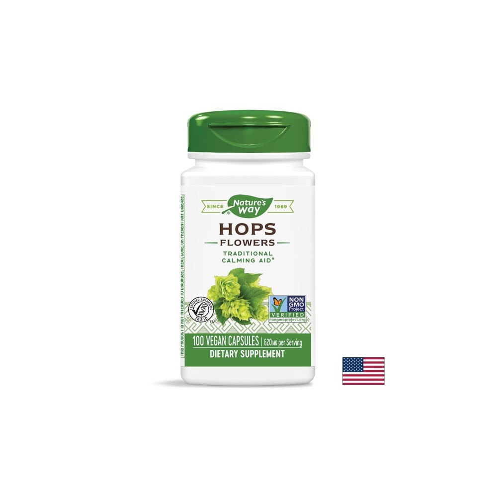 Hops Flowers / Хмел (цвят) 310 mg х 100 капсули Nature’s Way Hops Flowers / Хмел (цвят) 310 mg х 100 капсули Nature’s Way