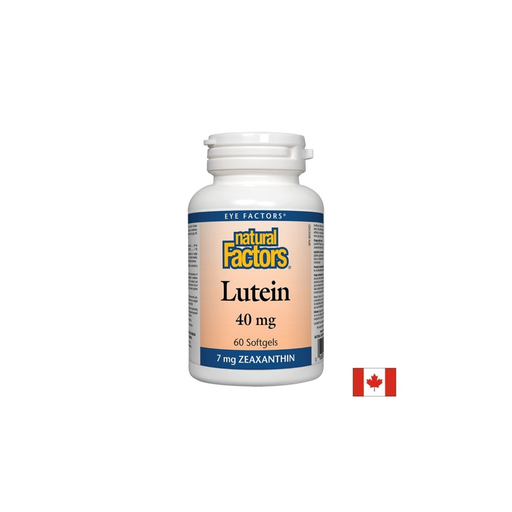 Lutein/ Лутеин 40 mg + Зеаксантин х 60 софтгел капсули Natural Factors Lutein/ Лутеин 40 mg + Зеаксантин х 60 софтгел капсули Natural Factors