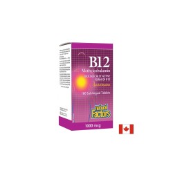 B12 Methylcobalamin/ Витамин В12 (метилкобаламин) x 180 сублингвални таблетки Natural Factors