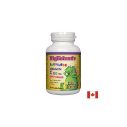 Vitamin C BigFriends®/ Витамин С за деца 250 mg х 90 дъвчащи таблетки с вкус на портокал Natural Factors