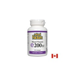 Vitamin E/ Витамин E (токофероли микс) 200 IU х 90 софтгел капсули Natural Factors