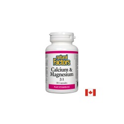 Calcium & Magnesium + Vitamin D3/ Калций и Магнезий + Витамин D3 х 90 капсули Natural Factors