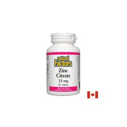Zinc Citrate/ Цинк (цитрат) 15 mg x 90 таблетки Natural Factors