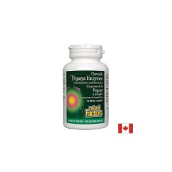 Papaya Enzymes with Amylase and Bromelain - Папая ензими с амилаза и бромелаин, 60 дъвчащи таблетки Natural Factors