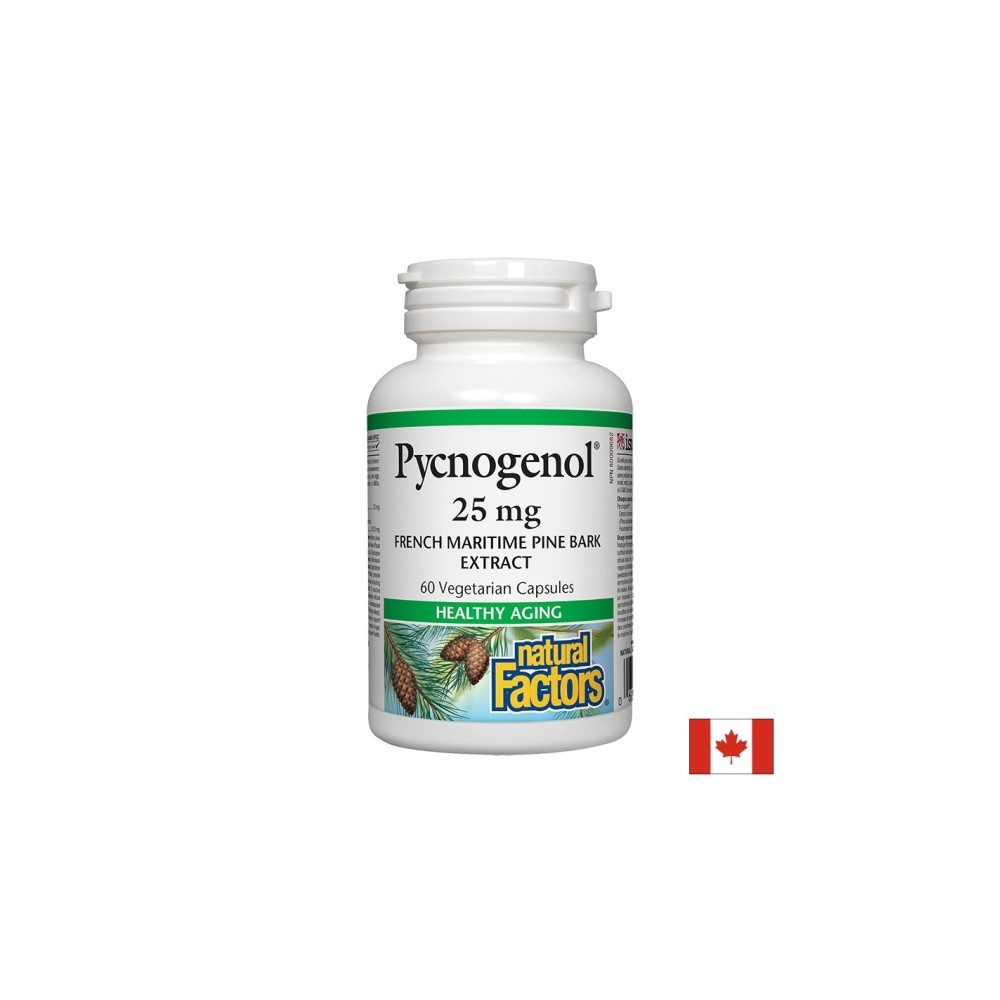 Pycnogenol® - Пикногенол, 25 mg, 60 капсули Natural Factors