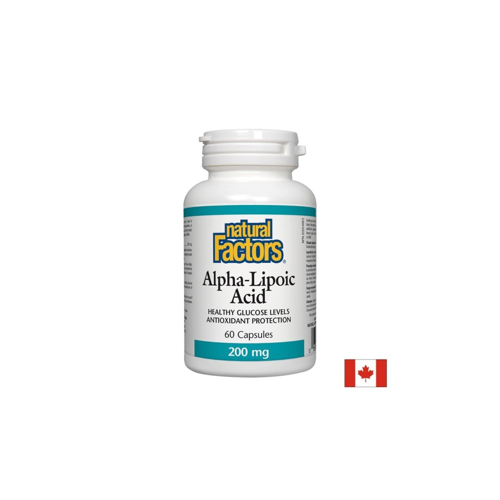 Alpha-Lipoic Acid/ Алфа-липоева киселина 200 mg x 60 капсули Natural Factors Alpha-Lipoic Acid/ Алфа-липоева киселина 200 mg x 60 капсули Natural Factors