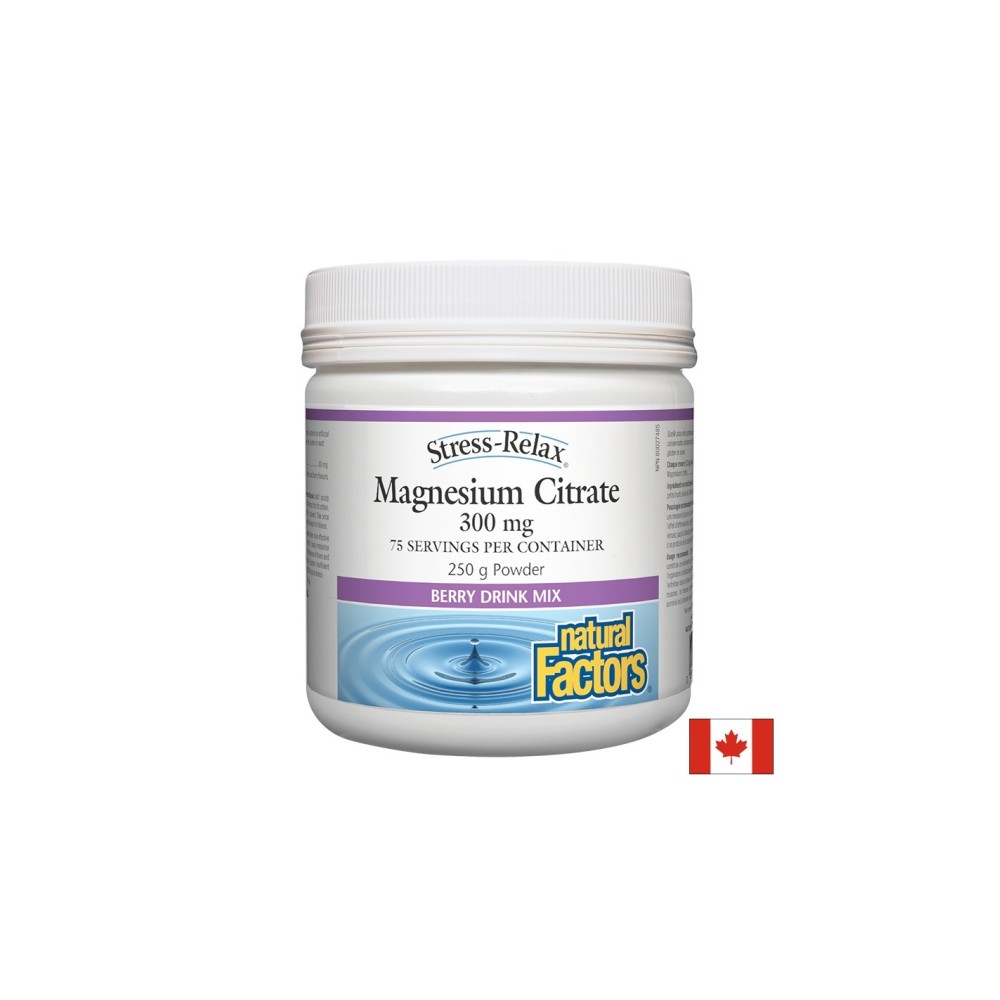 Stress-Relax® Magnesium Citrate/ Магнезий (цитрат) 250 g пудра x 75 дози Natural Factors Stress-Relax® Magnesium Citrate/ Магнезий (цитрат) 250 g пудра x 75 дози Natural Factors