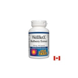 При диабет - Екстракт от бяла черница, 100 mg, 90 капсули Natural Factors