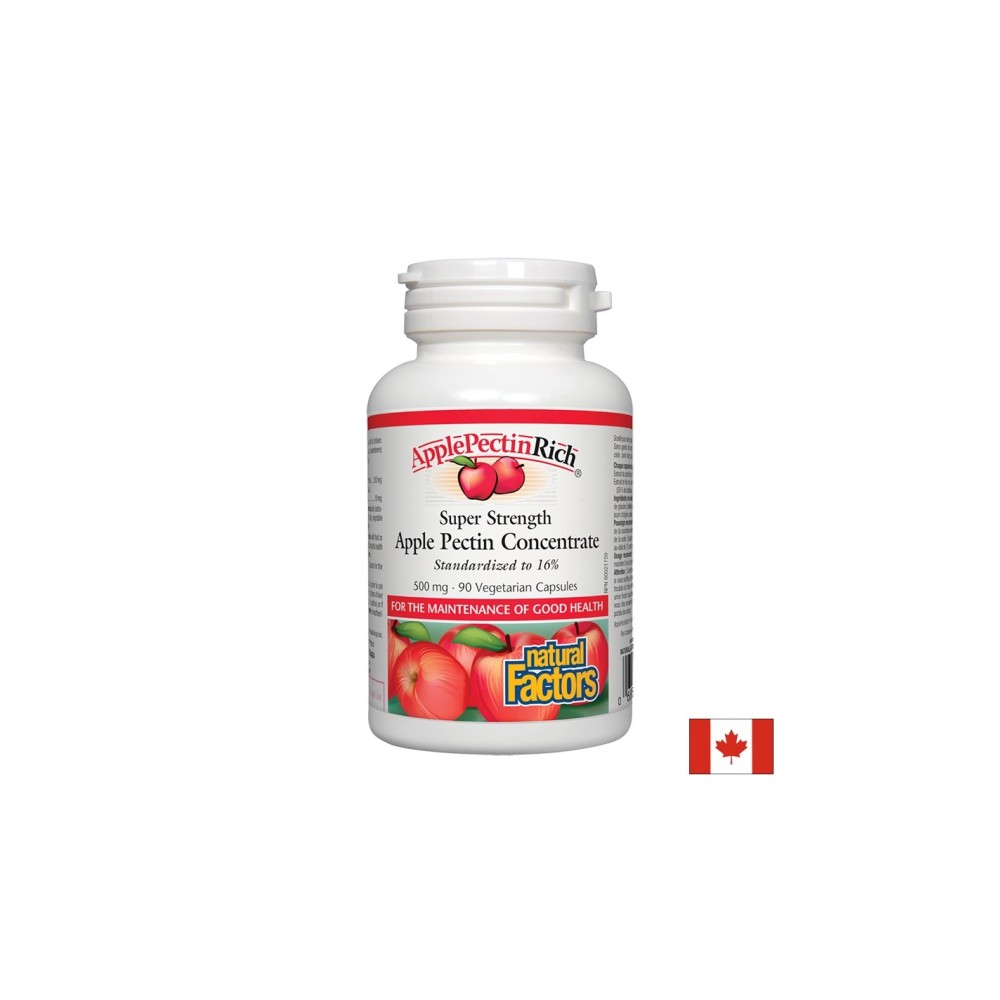 Apple Pectin Concentrate - Ябълков пектин супер концентрат, 500 mg, 90 капсули Natural Factors Apple Pectin Concentrate - Ябълков пектин супер концентрат, 500 mg, 90 капсули Natural Factors