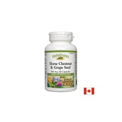 Horse Chestnut & Grape Seed - Див кестен и гроздово семе (мощен венотоник за здрави вени), 60 капсули Natural Factors