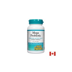 Mega Probiotic/ Мега пробиотик 4 щама, 12 млрд. активни пробиотици 75 g пудра х 75 дози Natural Factors