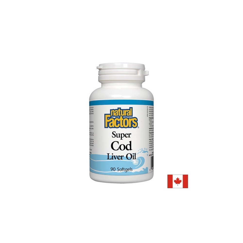 Super Cod Liver Oil/ Черен дроб на треска (масло) 1100 mg х 90 софтгел капсули Natural Factors
