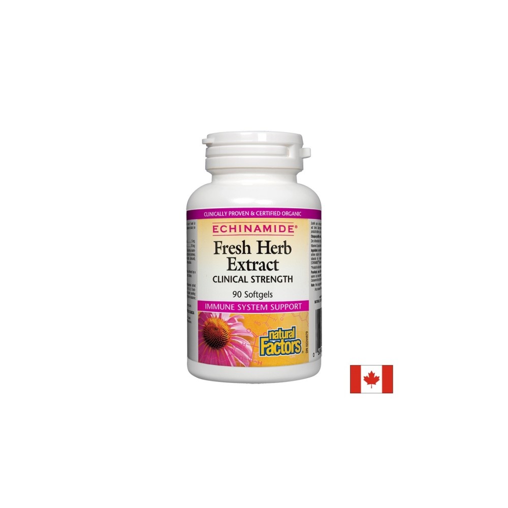 Echinamide® Fresh Herb Extract/ Ехинацея екстракт 250 mg х 90 софтгел капсули Natural Factors Echinamide® Fresh Herb Extract/ Ехинацея екстракт 250 mg х 90 софтгел капсули Natural Factors