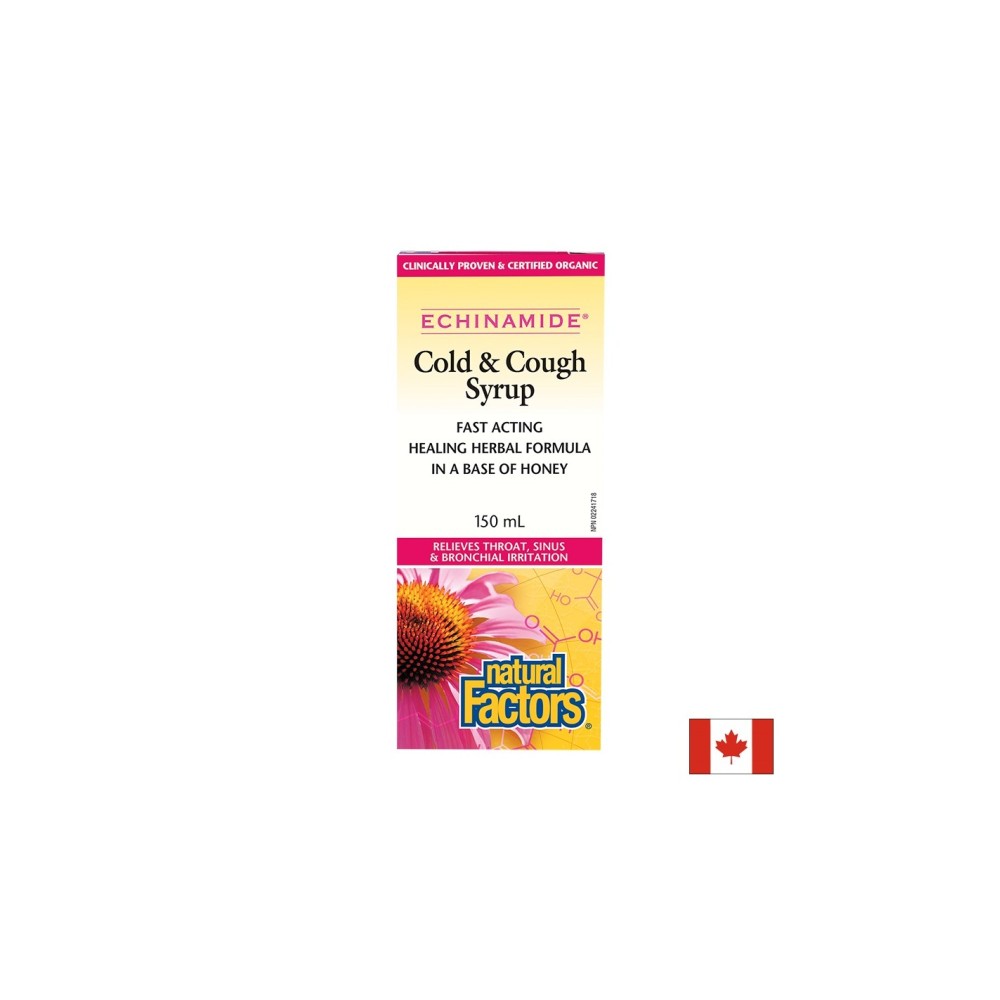 Echinamide® Cold & Cough Syrup/ Сироп при кашлица и настинка х 150 ml Natural Factors Echinamide® Cold & Cough Syrup/ Сироп при кашлица и настинка х 150 ml Natural Factors
