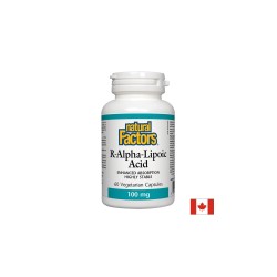 R-Alpha-Lipoic Acid/ Алфа-липоева киселина (R-форма) 100 mg x 60 капсули Natural Factors