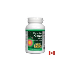 Ginger Chewable/ Джинджифил 500 mg х 90 дъвчащи таблетки Natural Factors