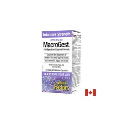 MacroGest™ Keto Paleo - Храносмилателни ензими x 60 капсули с удължено освобождаване Natural Factors