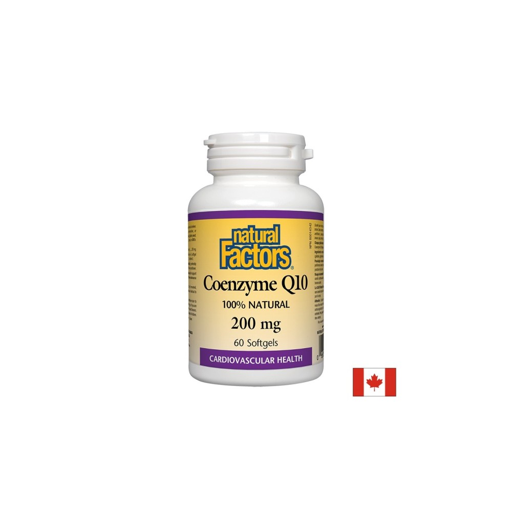 Coenzyme Q10/ Коензим Q10 200 mg х 60 софтгел капсули Natural Factors Coenzyme Q10/ Коензим Q10 200 mg х 60 софтгел капсули Natural Factors