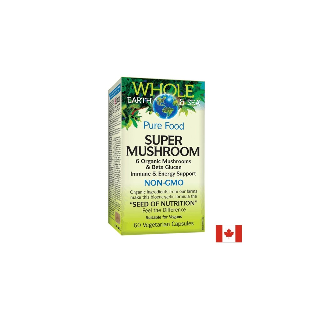 Super Mushroom Whole earth & sea® х 60 капсули Natural Factors Super Mushroom Whole earth & sea® х 60 капсули Natural Factors