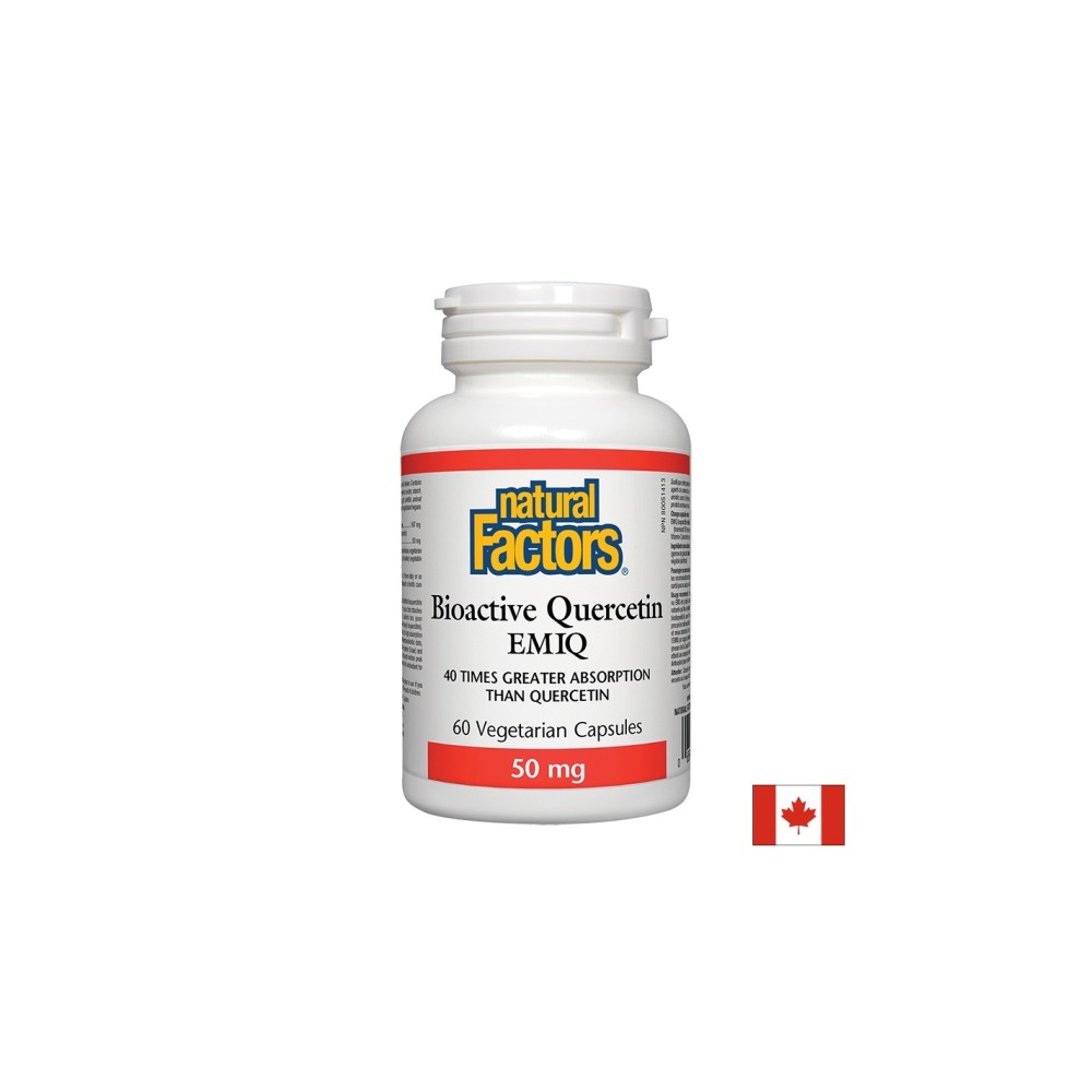 Bioactive Quercetin EMIQ / Биоактивен Kверцетин 50 mg x 60 капсули Natural Factors Bioactive Quercetin EMIQ / Биоактивен Kверцетин 50 mg x 60 капсули Natural Factors