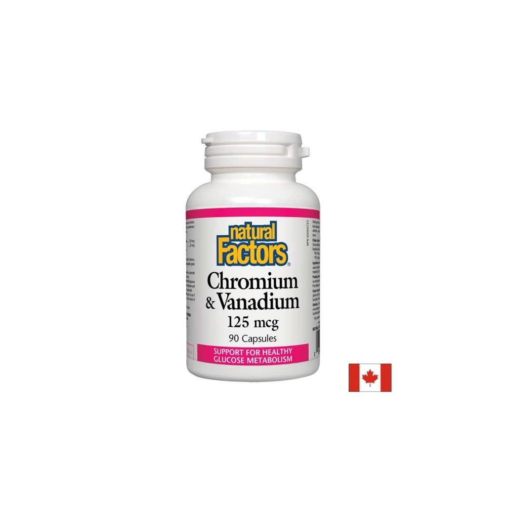 Chromium & Vanadium/ Хром & Ванадий х 90 капсули Natural Factors Chromium & Vanadium/ Хром & Ванадий х 90 капсули Natural Factors