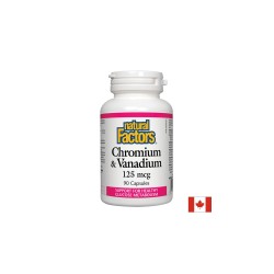 Chromium & Vanadium/ Хром & Ванадий х 90 капсули Natural Factors