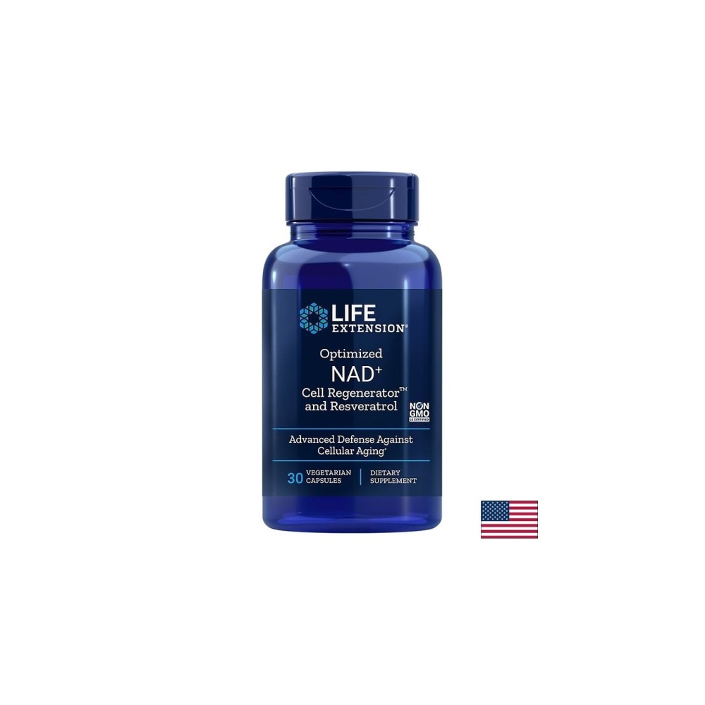 Никотинамид рибозид и ресвератрол - клетъчно здраве - Optimized NAD+ Cell Regenerator™ and Resveratrol, 30 капсули Никотинамид рибозид и ресвератрол - клетъчно здраве - Optimized NAD+ Cell Regenerator™ and Resveratrol, 30 капсули