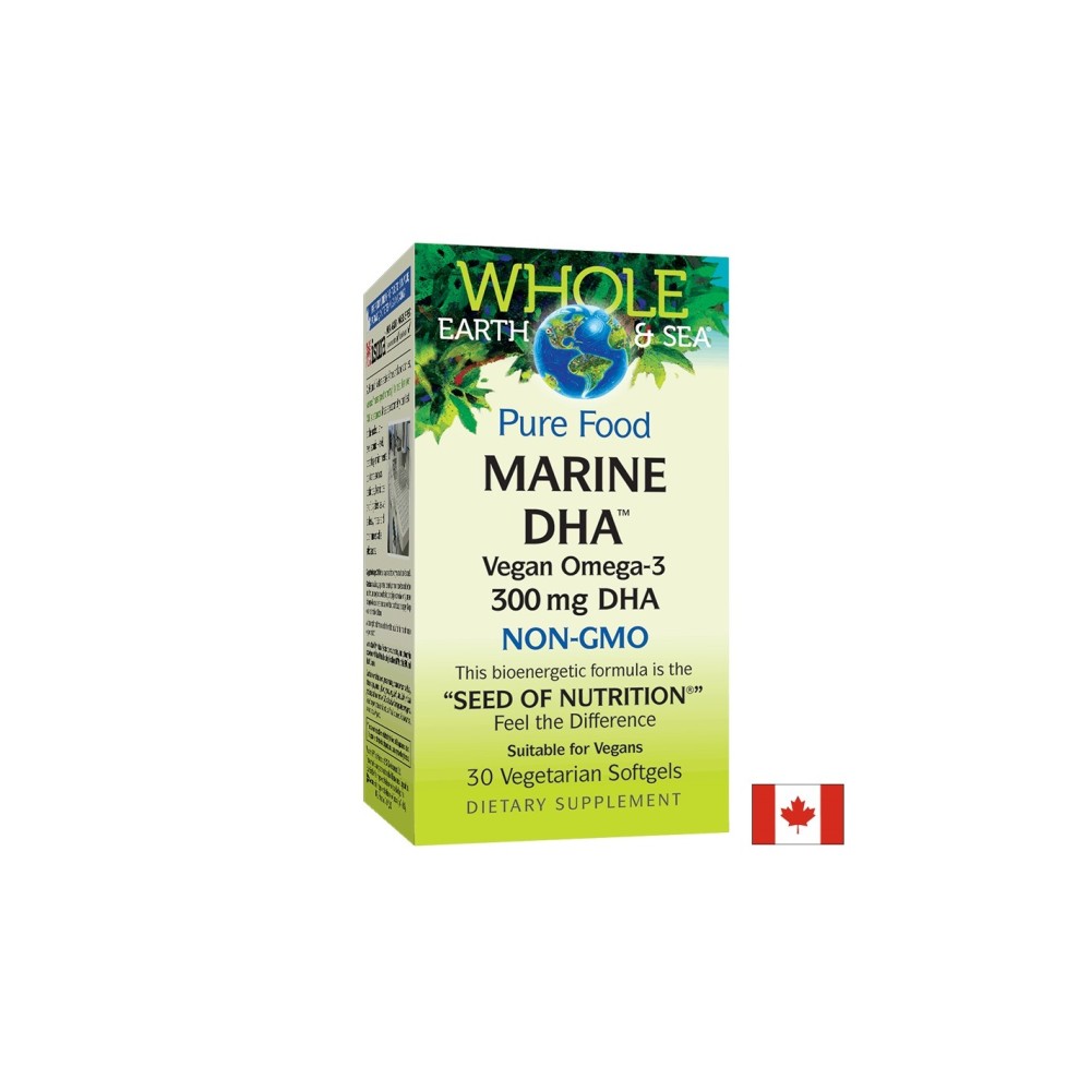 Marine DHA™ Vegan Omega-3 Whole Earth & Sea®/ Веган Омега-3 от микроводорасли 300 mg x 30 софтгел капсули Natural Factors Marine DHA™ Vegan Omega-3 Whole Earth & Sea®/ Веган Омега-3 от микроводорасли 300 mg x 30 софтгел капсули Natural Factors