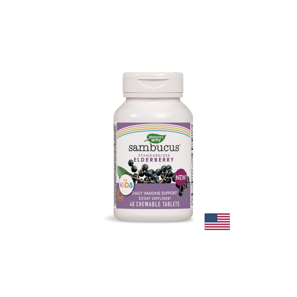 Sambucus for Kids / Самбукус за деца x 40 дъвчащи таблетки Nature’s Way Sambucus for Kids / Самбукус за деца x 40 дъвчащи таблетки Nature’s Way