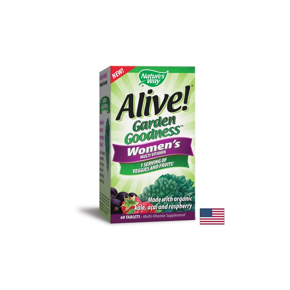 Alive! Garden Goodness™ Women`s Multi-Vitamin/ Алайв! Мултивитамини за жени х 60 таблетки Nature’s Way