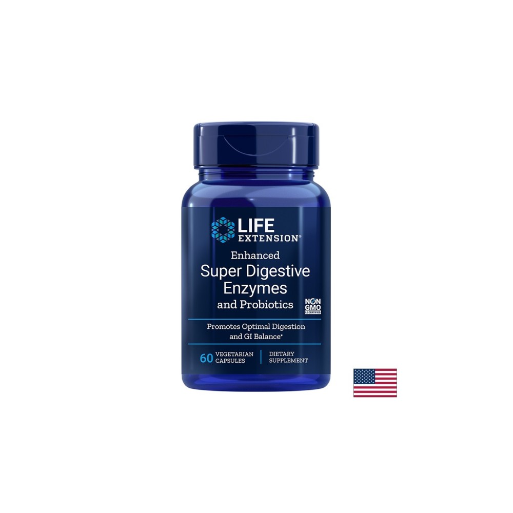 Enhanced Super Digestive Enzymes with Probiotics/ Храносмилателни ензими с Пробиотици х 60 капсули Enhanced Super Digestive Enzymes with Probiotics/ Храносмилателни ензими с Пробиотици х 60 капсули